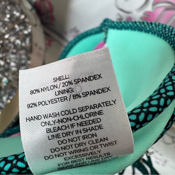 Shade & shore bikini top paisley print tassle bright dotted gold beads 34DD boho - Picture 8 of 13